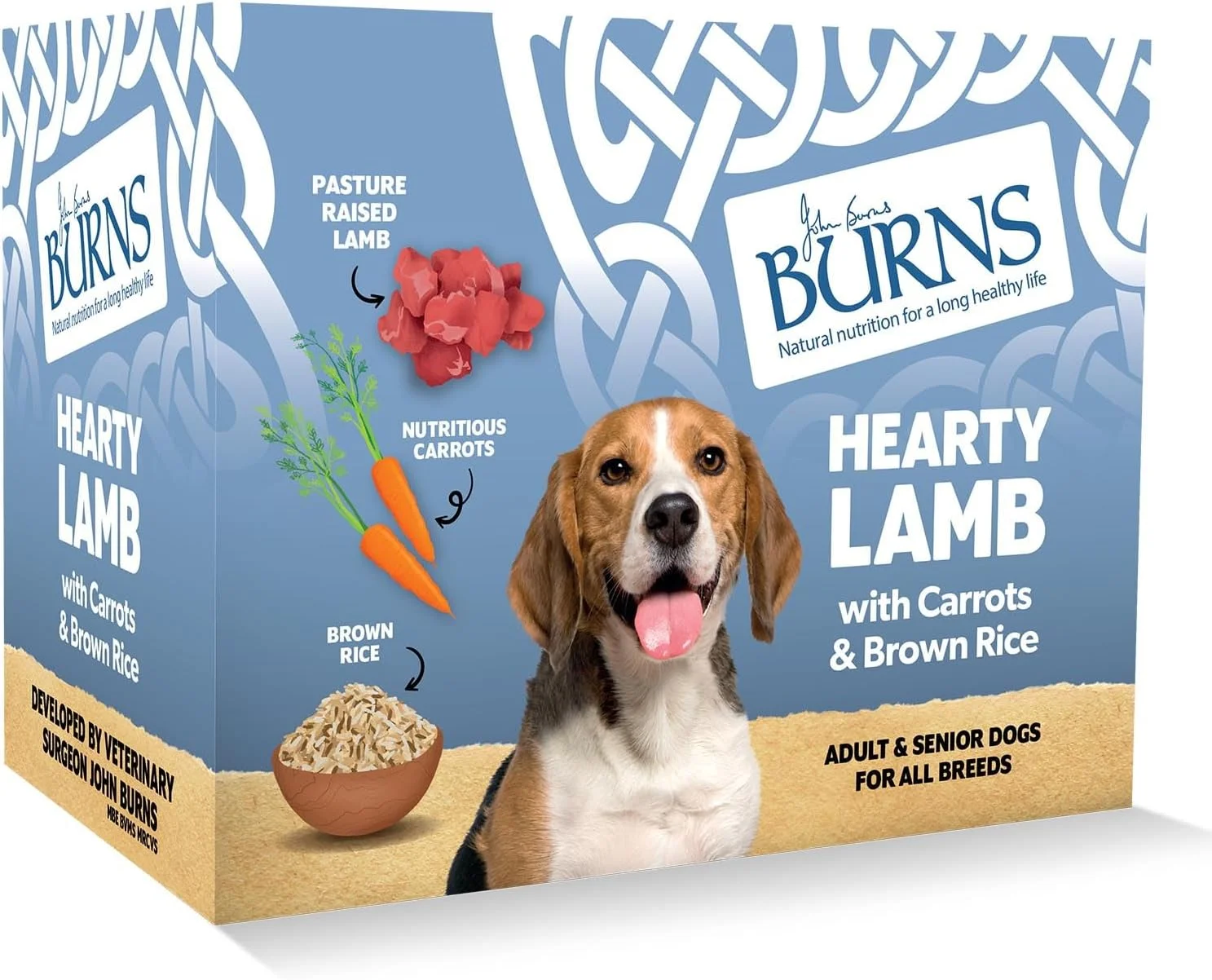 غذای مرطوب سگ برنز با طعم بره، هویج و برنج قهوه ای 395 گرم