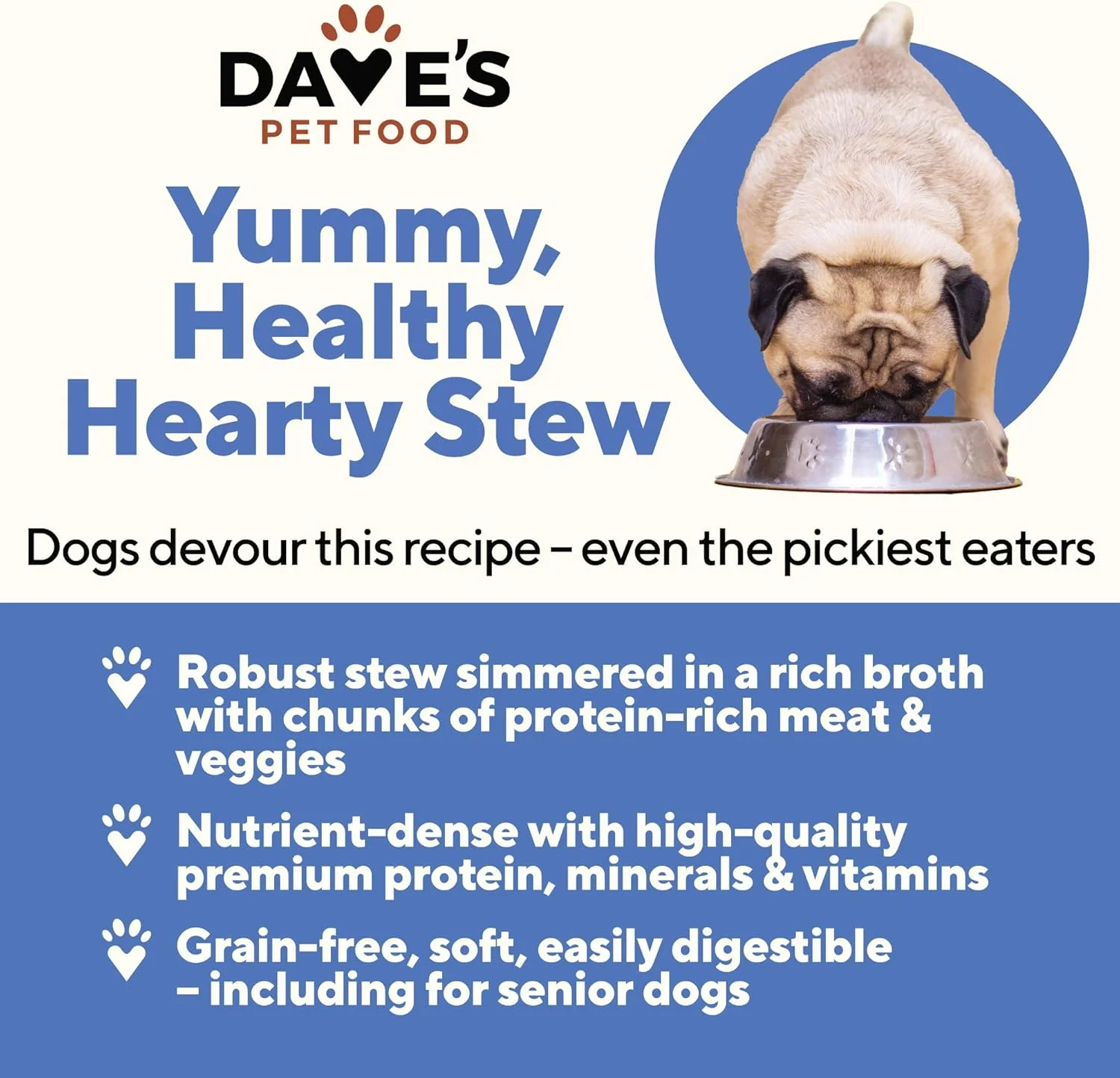 غذای کنسروی سگ بدون غلات Dave'S Pet Food، قوطی 370 گرمی (بسته 12 عددی)