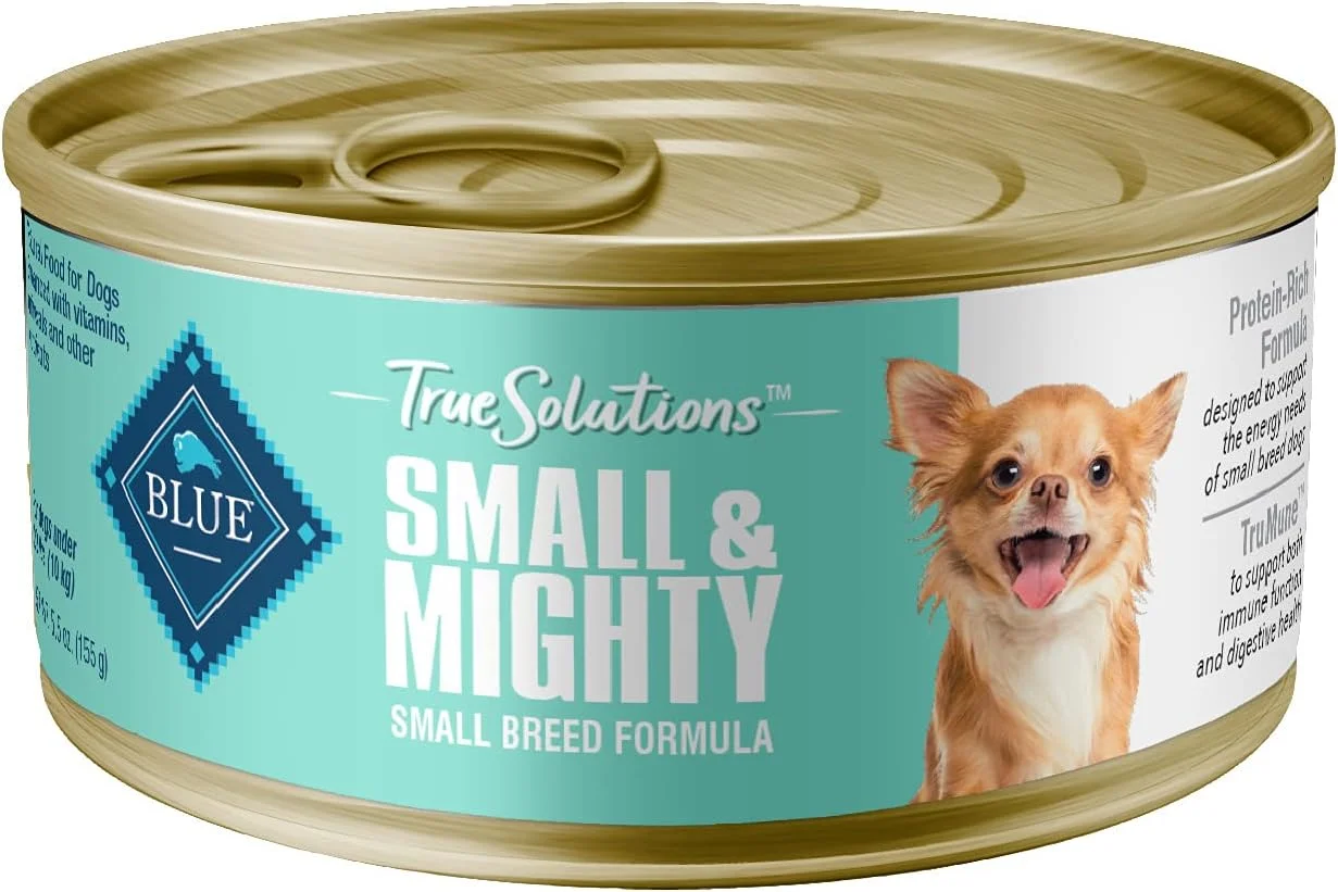غذای مرطوب سگ نژاد کوچک بالغ بلو بوفالو True Solutions Small & Mighty، طعم مرغ، قوطی 5.5 اونسی (24 عدد)