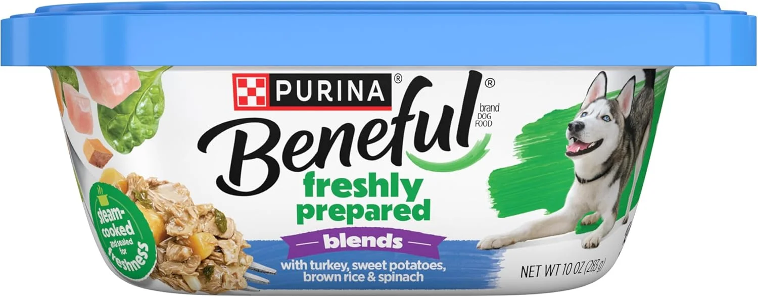 غذای مرطوب سگ بنفول، مخلوط های خرد شده، بوقلمون، شیشه 283 گرمی، بسته 8 عددی