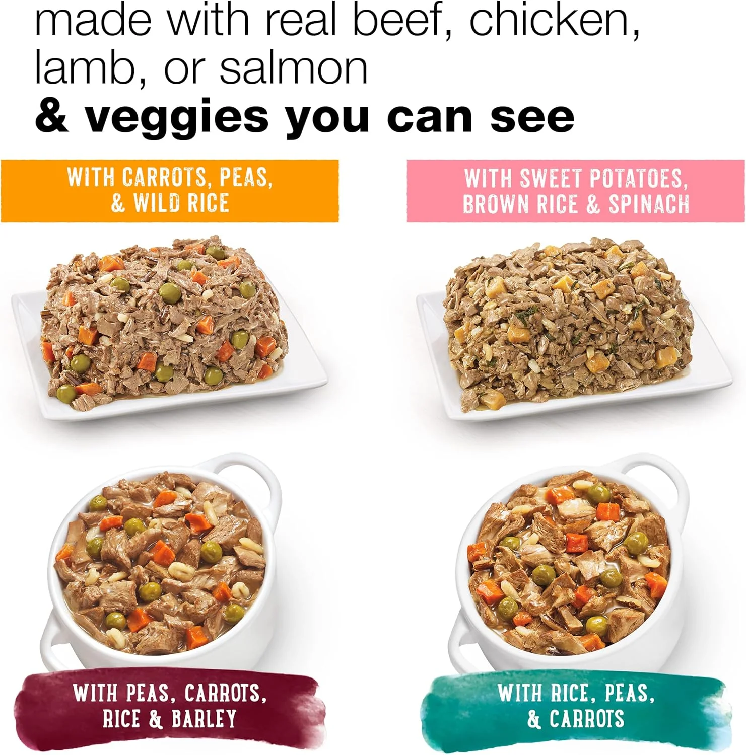 غذای مرطوب سگ با پروتئین بالا بنفول پورینا، بسته متنوع غذاهای آماده و مخلوط خرد شده - (16) ظرف 10 اونسی