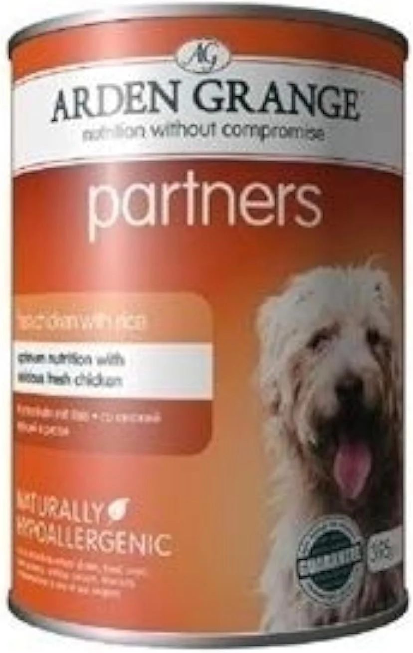 غذای مرطوب سگ بالغ با طعم مرغ تازه و برنج آردن گرانج پارتنرز، 395 گرم