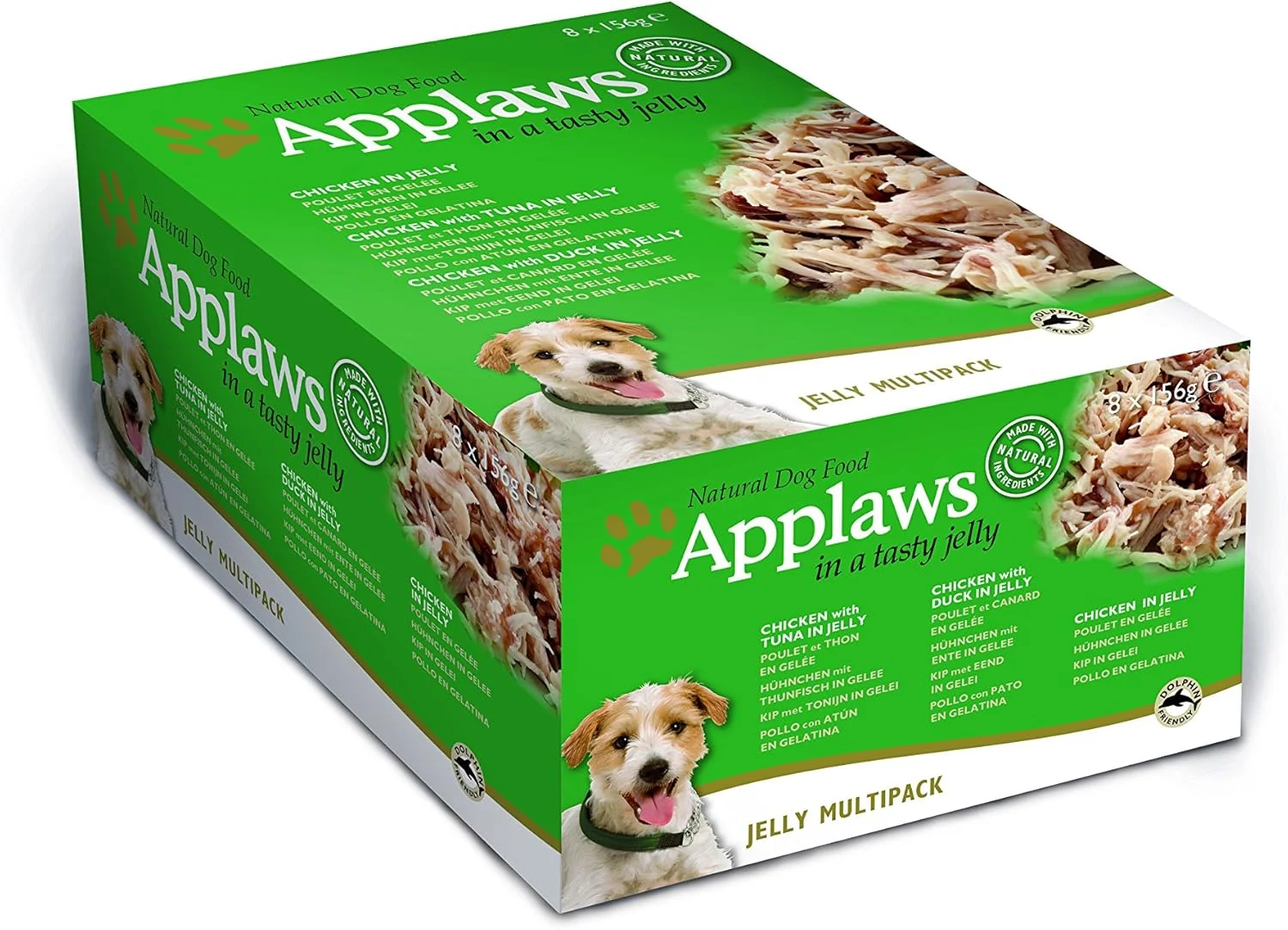 غذای سگ بالغ اپلاوز با طعم مرغ در ژله، بسته 8 عددی 156 گرمی
