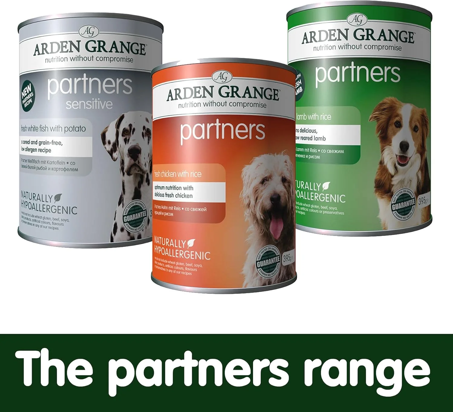 غذای مرطوب سگ بالغ آردن گرانج مدل Partners Sensitive وزن 395 گرم