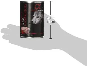 غذای مرطوب سگ بالغ Alpha Spirit با طعم بوقلمون و تمشک 400 گرم