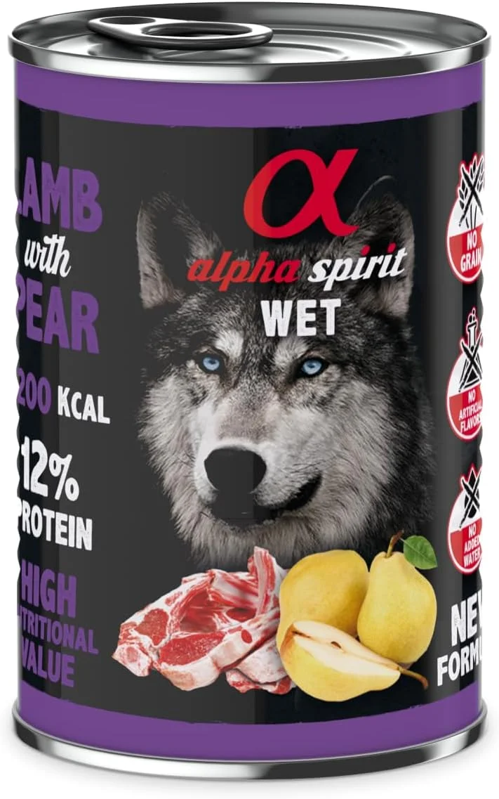 غذای سگ آلفا اسپریت با طعم بره و گلابی، قهوه ای، 400 گرم