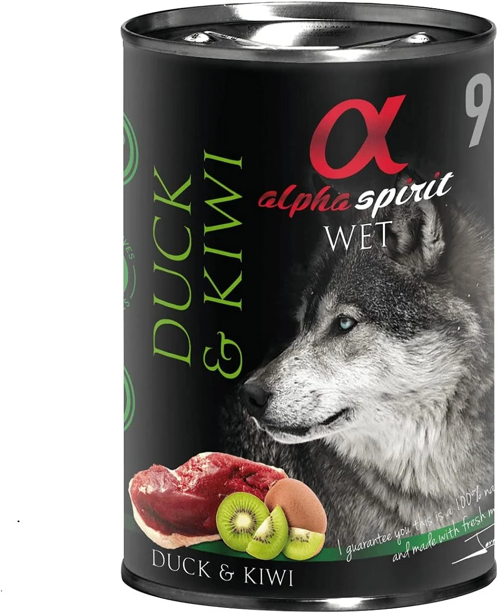 غذای سگ آلفا اسپریت با طعم اردک و کیوی ۴۰۰ گرمی