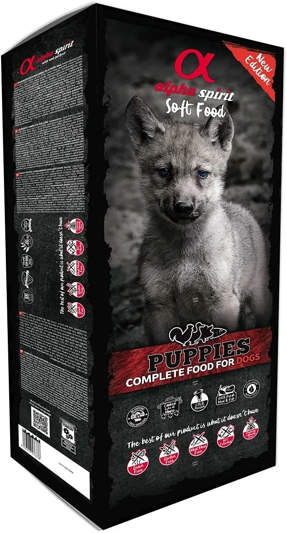 غذای نرم سگ آلفا اسپریت مخصوص توله سگ - جعبه 9 کیلوگرمی (45 سینی x 200 گرمی)
