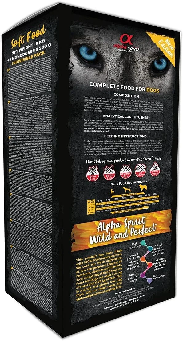 غذای نرم سگ آلفا اسپریت مخصوص توله سگ - جعبه 9 کیلوگرمی (45 سینی x 200 گرمی)
