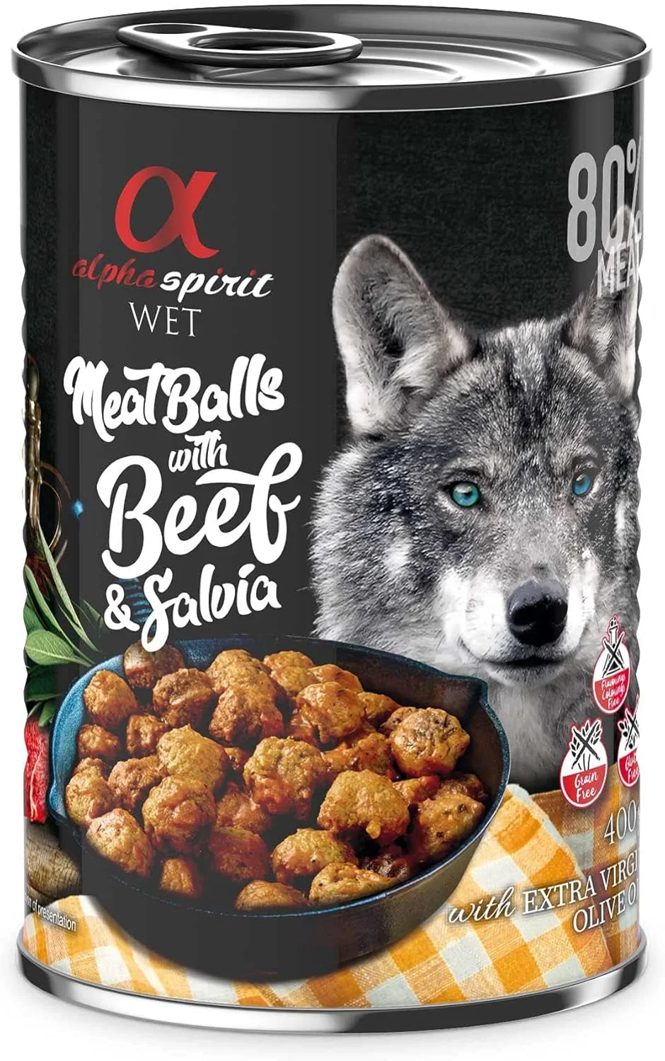 غذای کامل سگ آلفا اینداستریز، کوفته قلقلی گوشت گاو و مریم گلی، 400 گرم