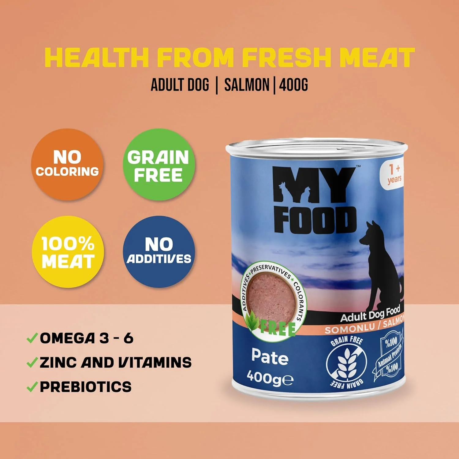 غذای مرطوب سگ بالغ با طعم سالمون