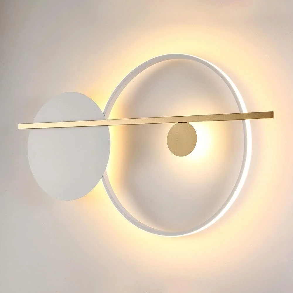 چراغ دیواری هندسی Jadssox، چراغ دیواری LED نصب شده برای دکوراسیون اتاق نشیمن، چراغ های دیواری مینیمالیستی داخلی برای اتاق غذاخوری هتل، 3000K نور سفید گرم