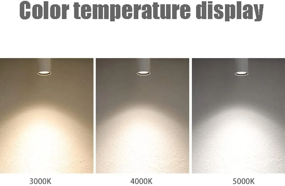 چراغ های قوطی استوانه ای نصب شده LED، نور پایین، نورافکن 5 وات نوردیک، چراغ سقفی خانگی کلاسیک و ساده، زاویه پرتو 24 درجه، چراغ های قوطی LED تمام آلومینیومی (رنگ: نور سفید 6000k، اندازه: سفید)