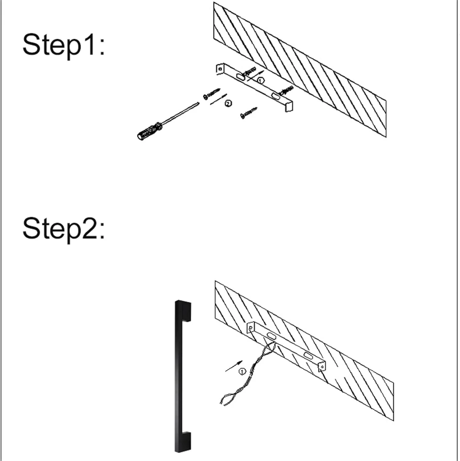 چراغ دیواری مدرن LED آلومینیومی اکریلیک، چراغ راهرو، سه رنگ، طرح باریک، مینیمالیستی، مستطیلی، مناسب اتاق خواب، نشیمن، دکور پس زمینه، دفتر کار (نور خنثی، 120 سانتی متر)