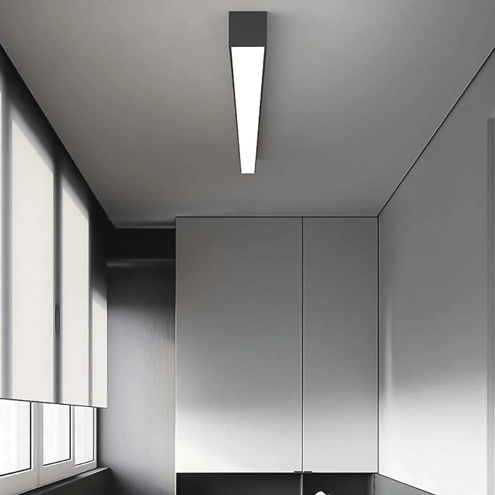 چراغ دیواری مدرن LED، چراغ دیواری نواری ساده مشکی، چراغ سقفی فلزی آلومینیومی با آباژور اکریلیک، روشنایی تزئینی اتاق نشیمن، اتمسفر خطی چراغ دیواری مدرن LED، چراغ دیواری نواری ساده مشکی، چراغ سقفی فلزی آلومینیومی با آباژور اکریلیک، روشنایی تزئینی اتاق نشیمن، اتمسفر خطی