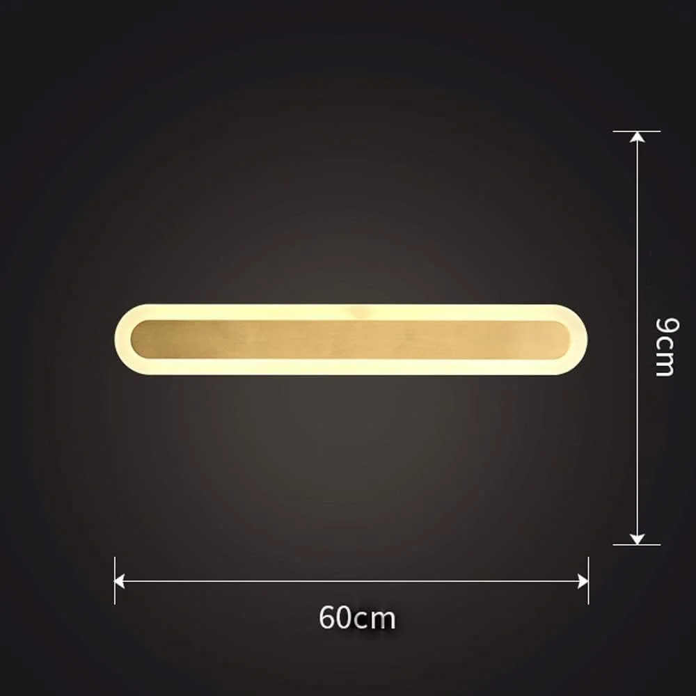 چراغ دیواری خطی برنجی داخلی، نورپردازی تزئینی اتاق نشیمن اکریلیک، چراغ شستشوی دیواری LED مدرن کنار تخت، شمعدان های دیواری بلند برای راهرو، ناهار خوری R(60cm) چراغ دیواری خطی برنجی داخلی، نورپردازی تزئینی اتاق نشیمن اکریلیک، چراغ شستشوی دیواری LED مدرن کنار تخت، شمعدان های دیواری بلند برای راهرو، ناهار خوری R(60cm)