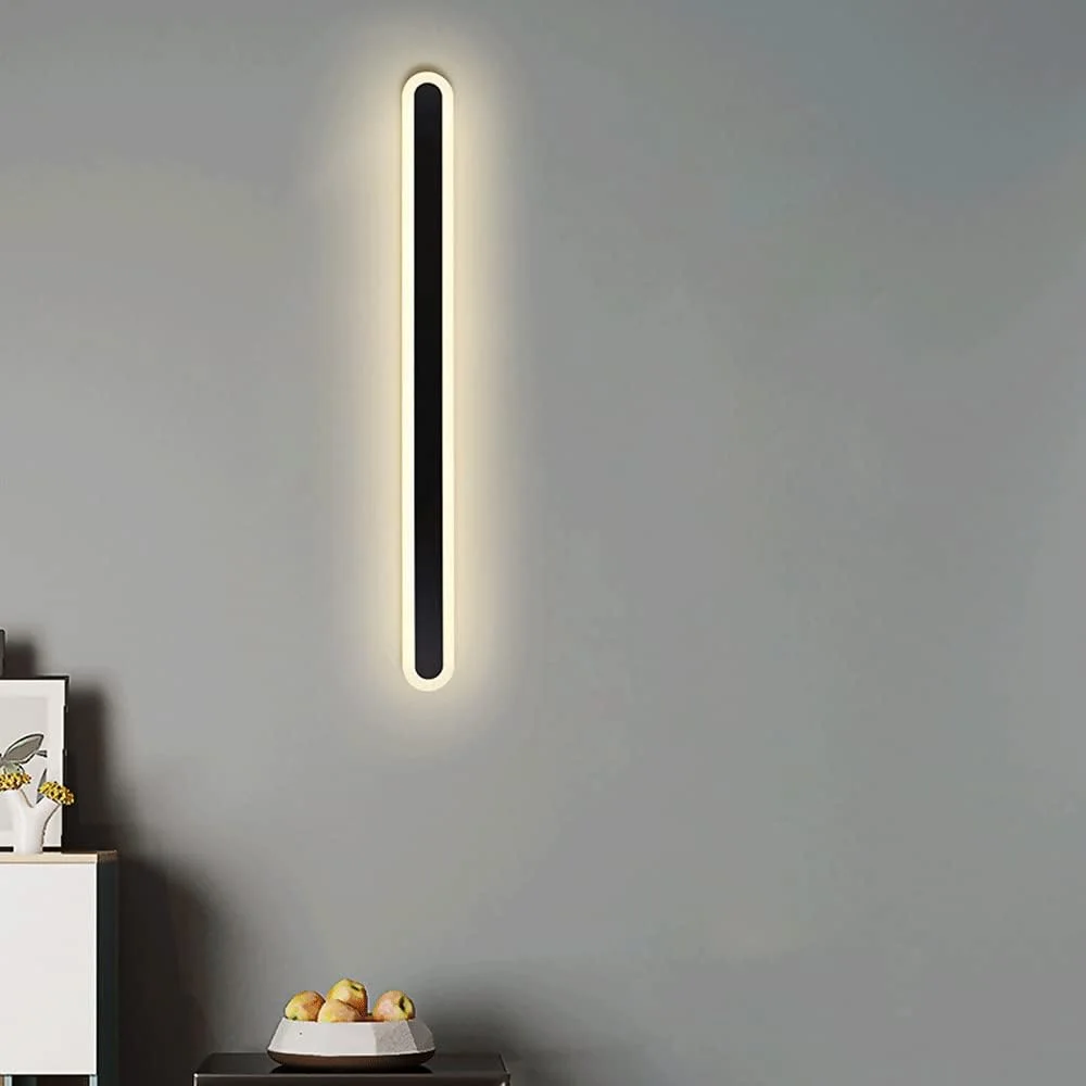 چراغ دیواری خطی فلزی داخلی، نورپردازی تزئینی اتاق نشیمن اکریلیک، چراغ شستشوی دیواری LED مدرن کنار تخت، چراغ دیواری ساده و بلند برای راهرو، اتاق غذاخوری، 40 سانتی متر چراغ دیواری خطی فلزی داخلی، نورپردازی تزئینی اتاق نشیمن اکریلیک، چراغ شستشوی دیواری LED مدرن کنار تخت، چراغ دیواری ساده و بلند برای راهرو، اتاق غذاخوری، 40 سانتی متر