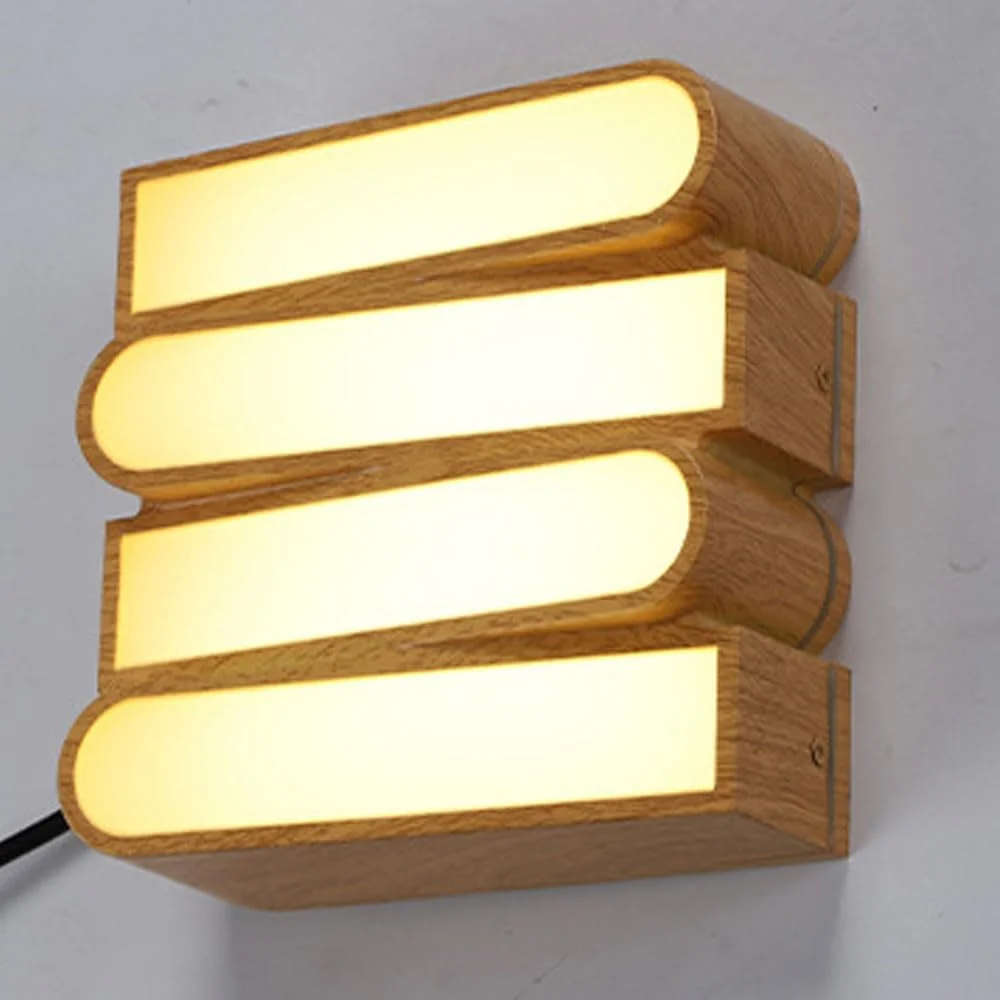 چراغ دیواری آلومینیومی/چوبی چراغ دیواری بیرونی مدرن سرسرای شیشه ای آباژور روشنایی نصب شده روی دیوار 6000K / 3000K چراغ شستشوی دیوار به شکل کتاب دکور ضد آب دیوار برای راهرو کافه سیاه/خاکستری/چوب