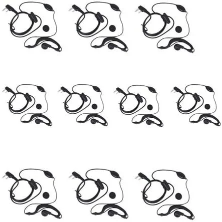 هدست میکروفون گوشی 10 عددی Tenq برای رادیو دو طرفه Baofeng Uv-5r 666s 777s 888s