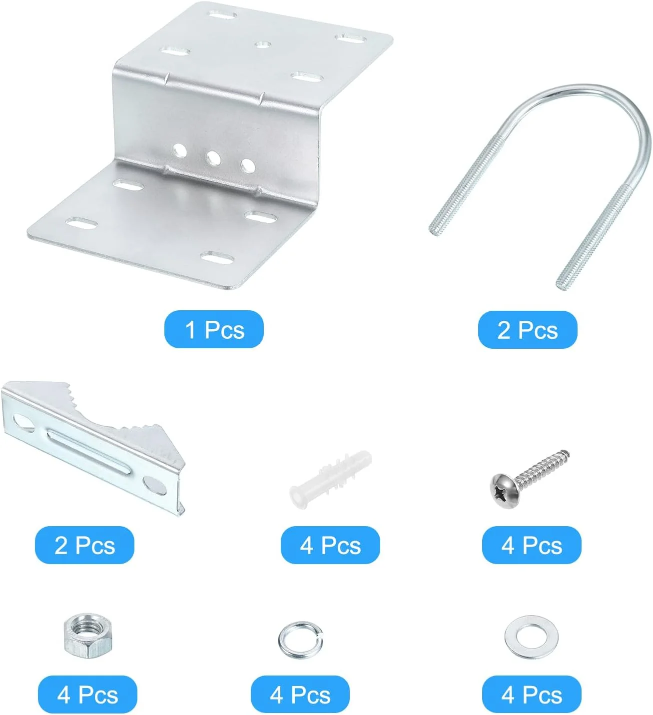 کیت نصب آنتن sourcing map - بست Z به همراه کیت نصب میله با بست دوتایی U شکل برای آنتن فضای باز