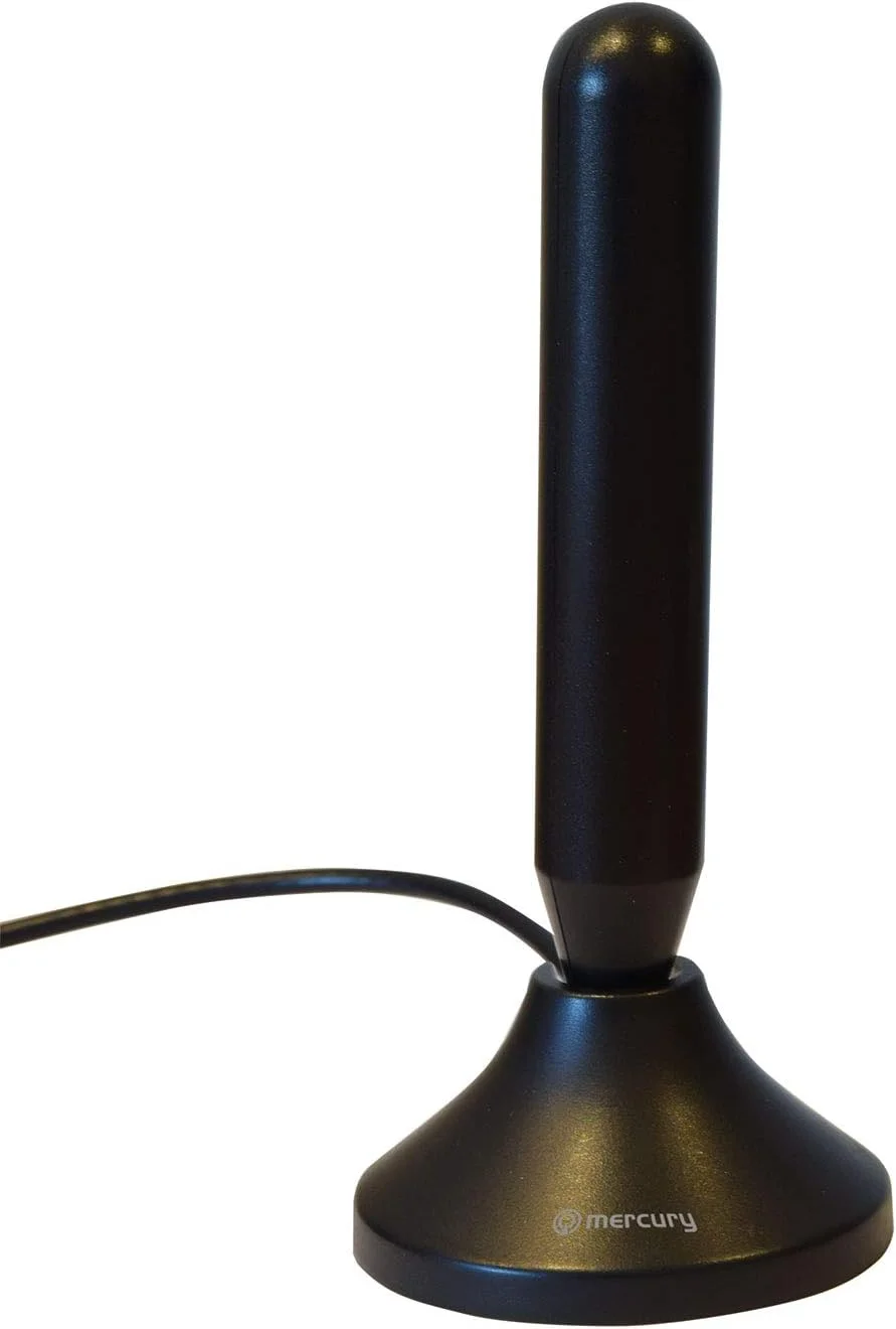 آنتن قابل حمل مرکوری | تلویزیون Freeview با کیفیت بالا / رادیو DAB برای استفاده در داخل یا خارج از منزل و دارای پایه مغناطیسی، مدل 120525