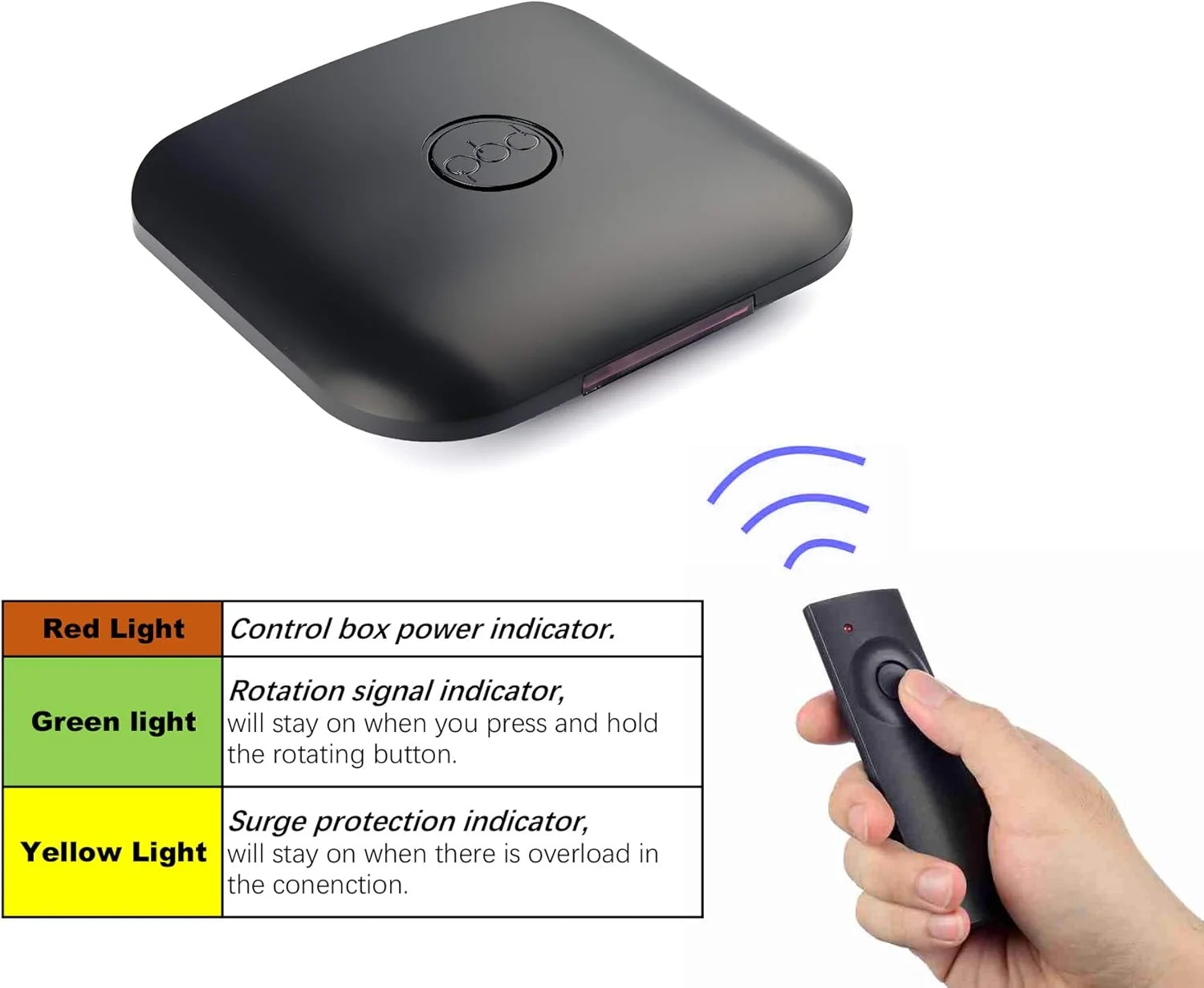 آنتن بیرونی دیجیتال HDTV پینگ بینگ دینگ، آنتن تلویزیون تقویت شده 150 مایل، چرخش 360 درجه موتوری با کابل کواکسیال 40FT RG6 و میله نصب، نصب آسان UHF/VHF/1080P