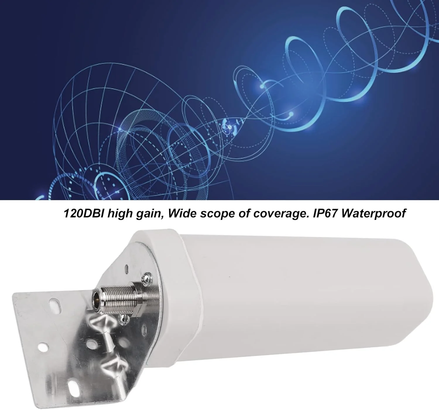 آنتن تلویزیون فضای باز 12DBI با برد بلند IP67 ضد آب، مقاوم در برابر باد و یخ زدگی، با آب بندی قوی