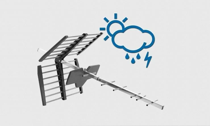 آنتن بیرونی One for All DVB-T/DVB-T2 - آنتن تلویزیون 4K 1080P HD/HDTV - برد 0-50 کیلومتر – کابل کواکسیال 10 متری - UHF - نقره ای - SV9453، مشکی