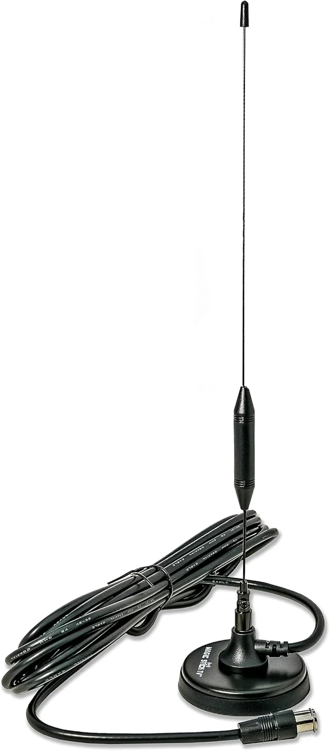 آنتن دیجیتال قابل تنظیم تلویزیون Magic Stick مدل MS-ANT80 - آنتن HDTV داخلی و خارجی با پایه دیسک مغناطیسی فوق العاده - تلویزیون HD با کیفیت 1080p شفاف - برد سیگنال 50 مایل با اتصال سریع و سیم 16.5 فوتی، همانطور که در تلویزیون دیده می شود