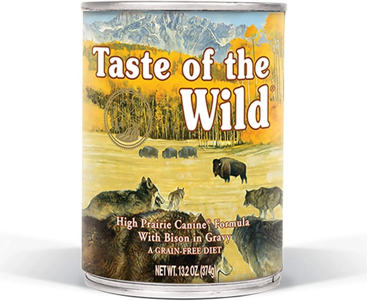 غذای سگ بالغ Taste of the Wild مدل High Prairie با طعم بوفالو در آب گوشت 374 گرمی