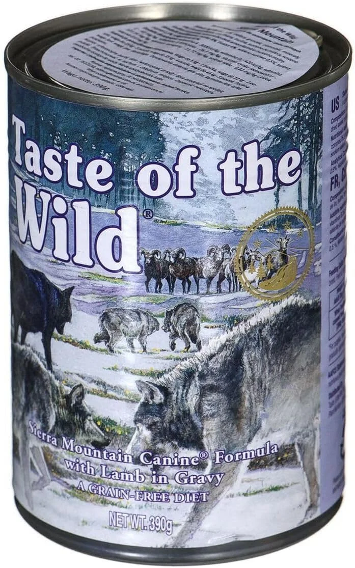 غذای سگ طعم طبیعت، فرمول کوهستانی سیرا با طعم بره در آب گوشت، 390 گرم