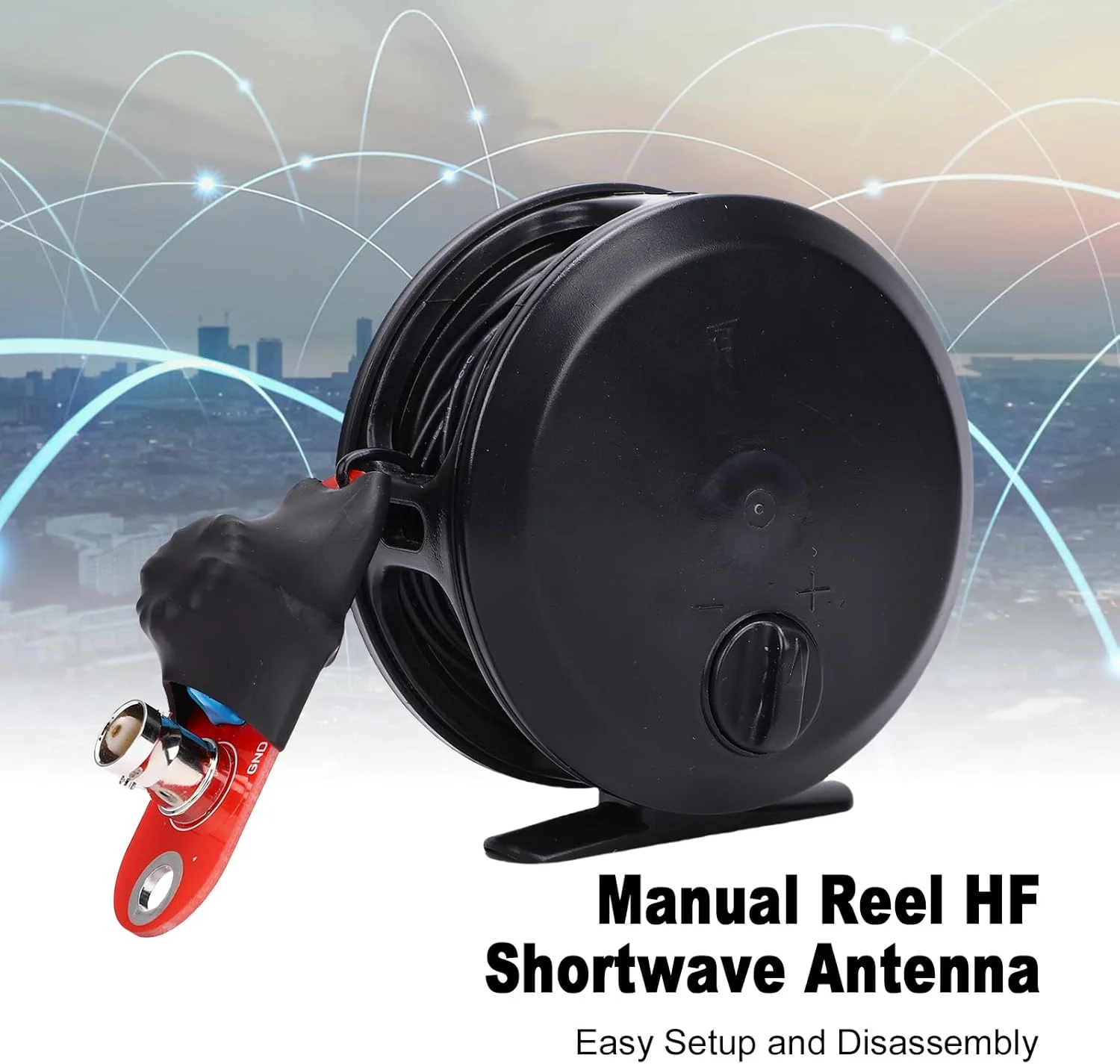 آنتن موج کوتاه قابل حمل عمومی، سیم مسی 20 متری سبک وزن پوشش باند پهن 3-30 مگاهرتز با کیف بند کشی برای استفاده اضطراری در فضای باز