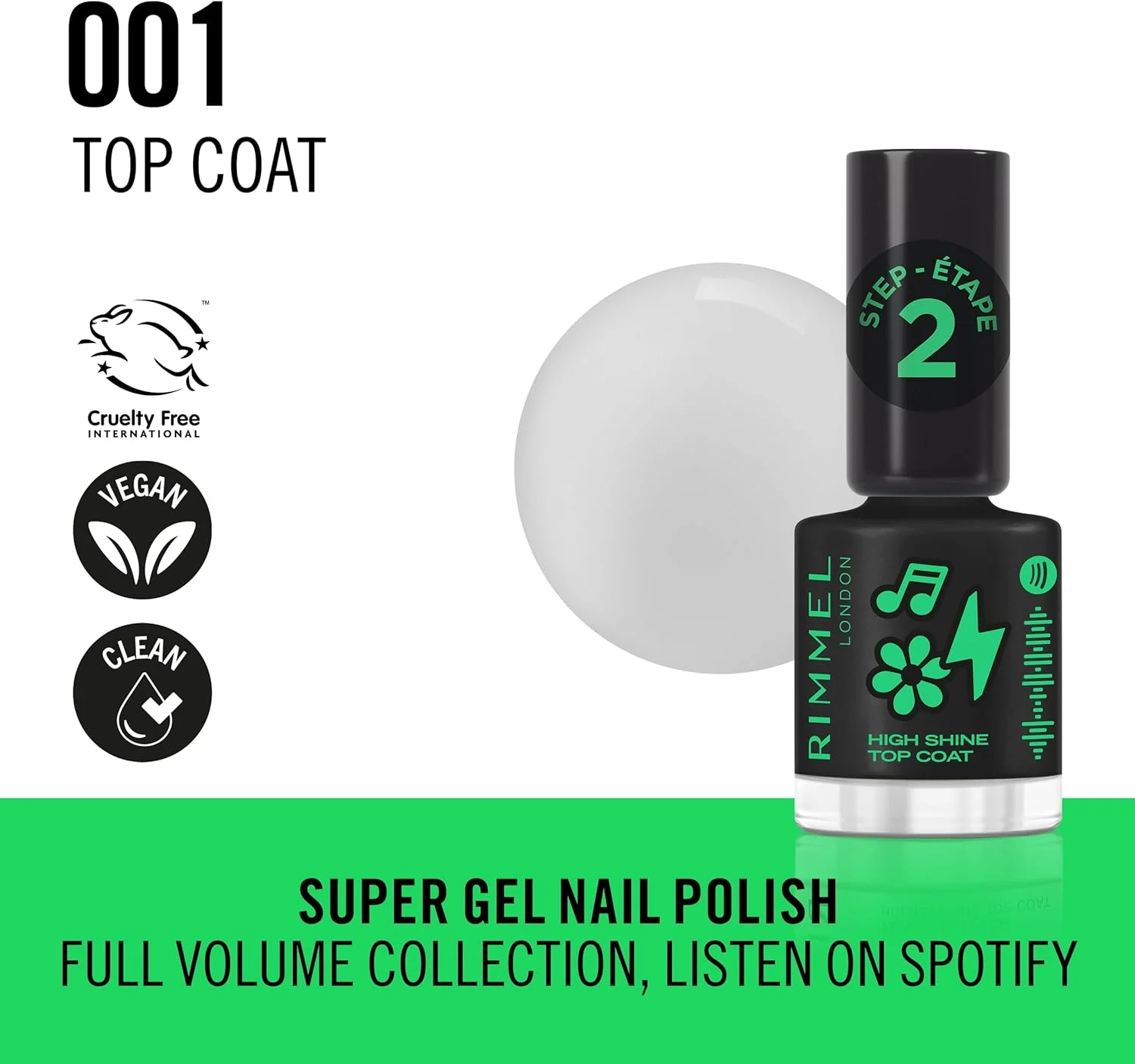 لاک ناخن ژلی حجم دهنده ریمل، شماره 001 براق، بادوام، 12 میلی لیتر لاک ناخن ژلی حجم دهنده ریمل، شماره 001 براق، بادوام، 12 میلی لیتر