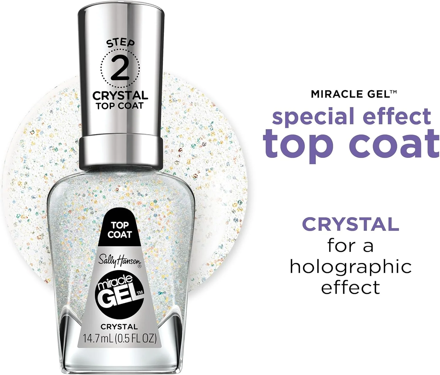 لاک ناخن ژل معجزه گر سالی هانسن - پوشش رویه کریستالی - 14.7 میلی لیتر لاک ناخن ژل معجزه گر سالی هانسن - پوشش رویه کریستالی - 14.7 میلی لیتر