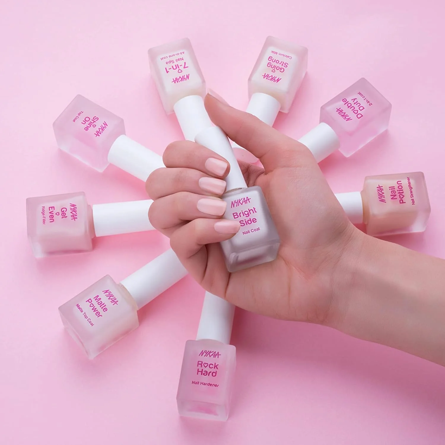 لاک ناخن دوکاره نیکا 2 در 1 برای لاک پایه یا لاک رویی برای پرداخت بی نظیر.