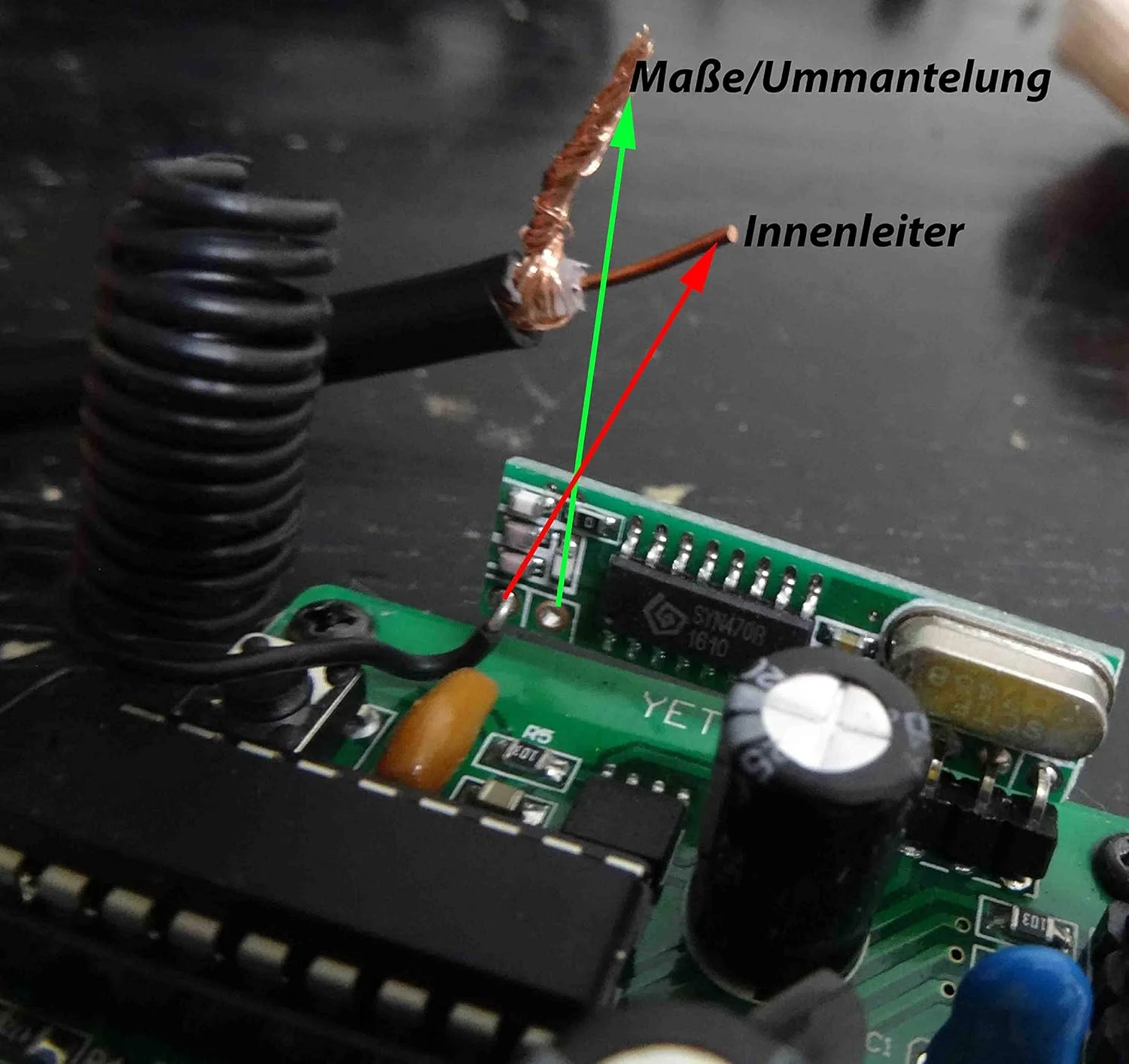 آنتن دیواری بیرونی TK Star 433.92 433 434 مگاهرتز با کابل 5 متری سازگار با Homentry Hörmann Liftmaster Novoferm Standard Steel برای تقویت گیرنده درب بازکن گاراژ