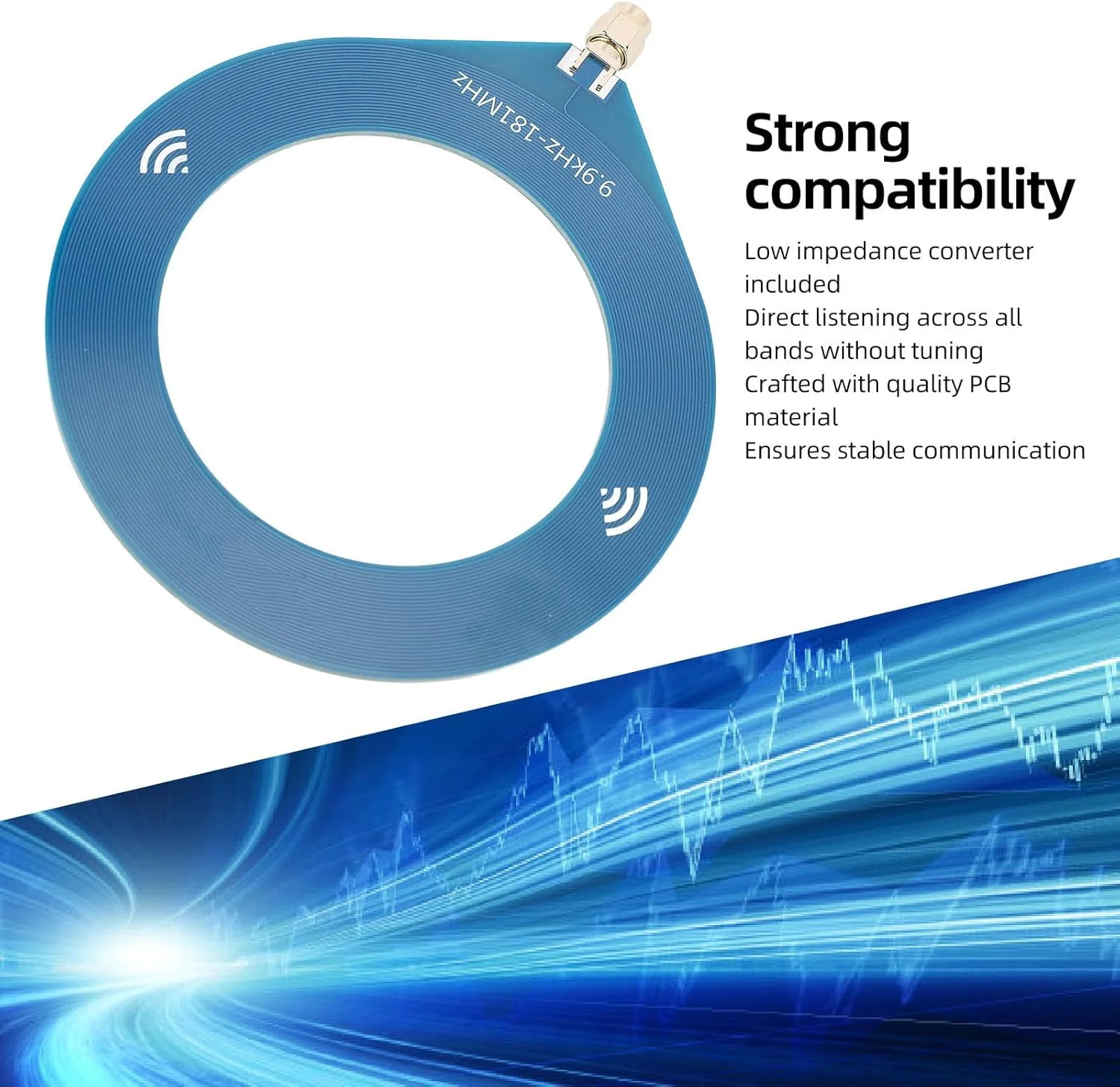 آنتن BB Loop با کانکتور SMA، رادیو پهن باند دونات 9.9KHz تا 181MHz برای کمپینگ و پیاده روی در فضای باز (سوزن داخلی) آنتن BB Loop با کانکتور SMA، رادیو پهن باند دونات 9.9KHz تا 181MHz برای کمپینگ و پیاده روی در فضای باز (سوزن داخلی)