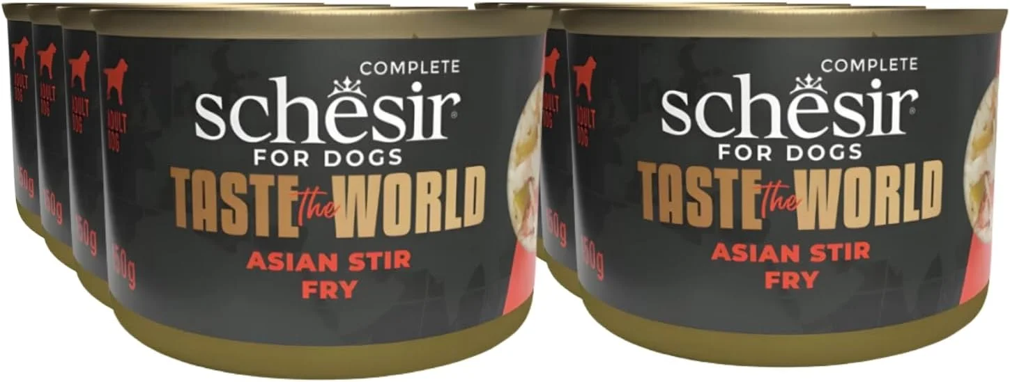 غذای کامل سگ شسیر طعم دنیا - سرخ کردنی آسیایی 150 گرمی (8 عدد)