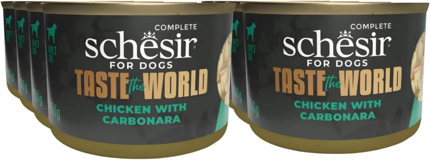 غذای کامل سگ شسیر طعم دنیا - مرغ با کربونارا 150 گرمی (8 عدد)