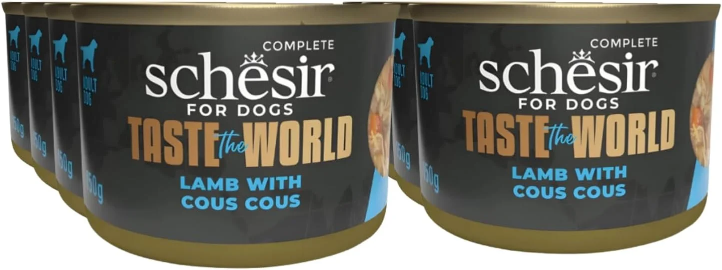 غذای کامل سگ شسیر طعم دنیا - بره با کوس کوس 150 گرمی (8 عدد)