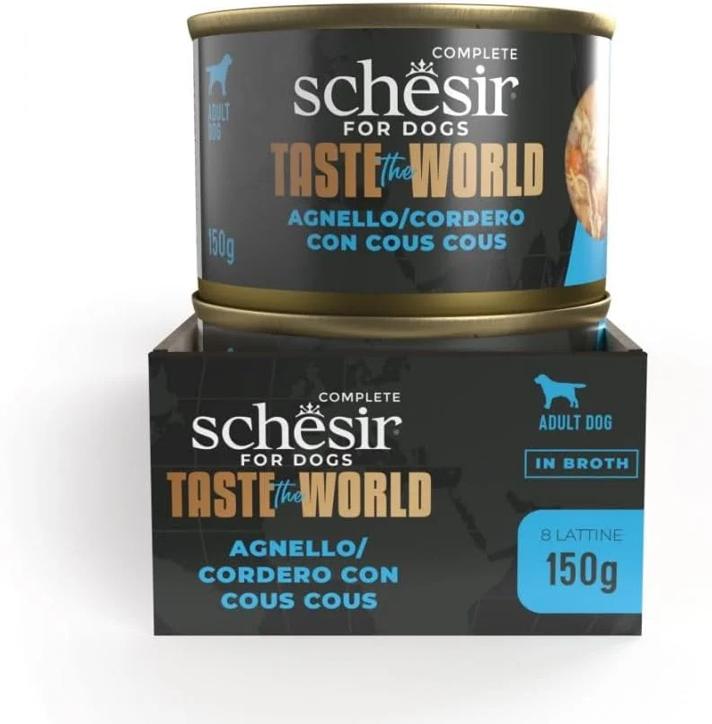 غذای مرطوب سگ شسیر طعم دنیا، غذای کامل بره با کوسکوس، 150 گرم