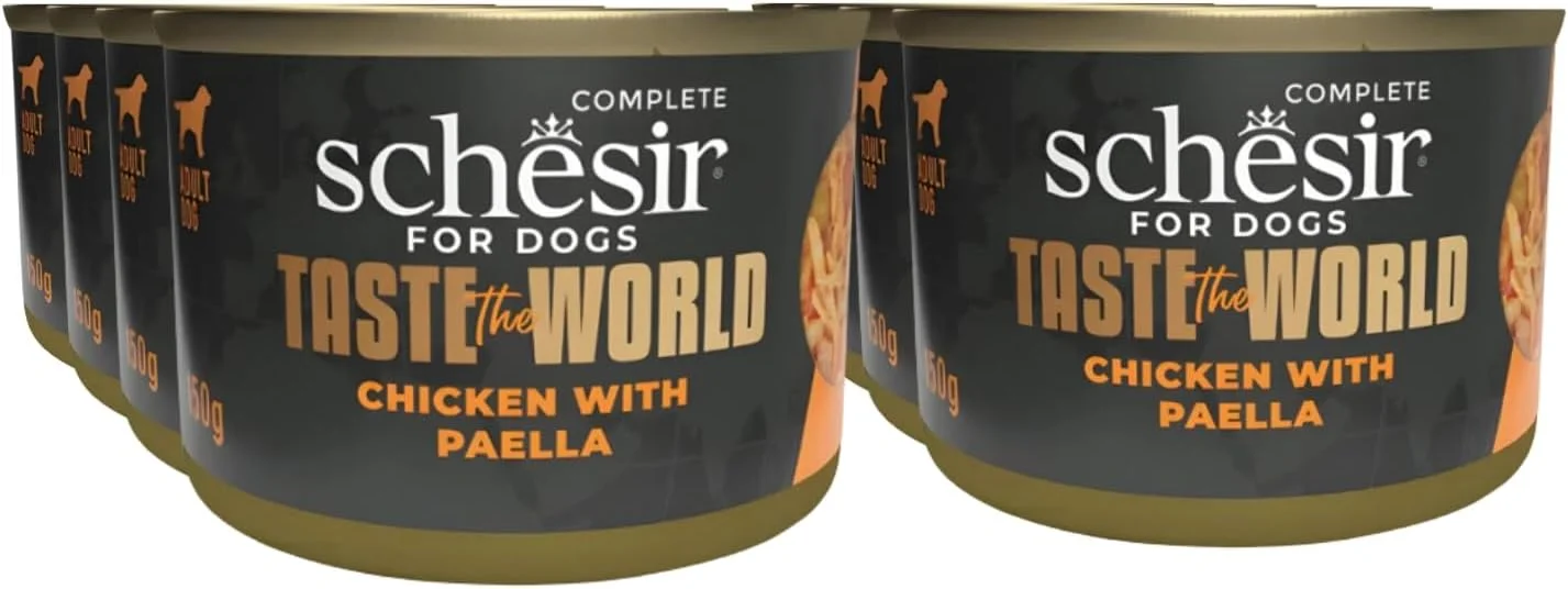 غذای کامل سگ شسیر طعم دنیا - مرغ با کاربونارا 150 گرمی (8 عدد)