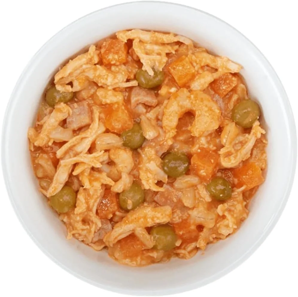 غذای مرطوب کامل سگ شسیر طعم دنیا با طعم مرغ و پائلا 150 گرمی