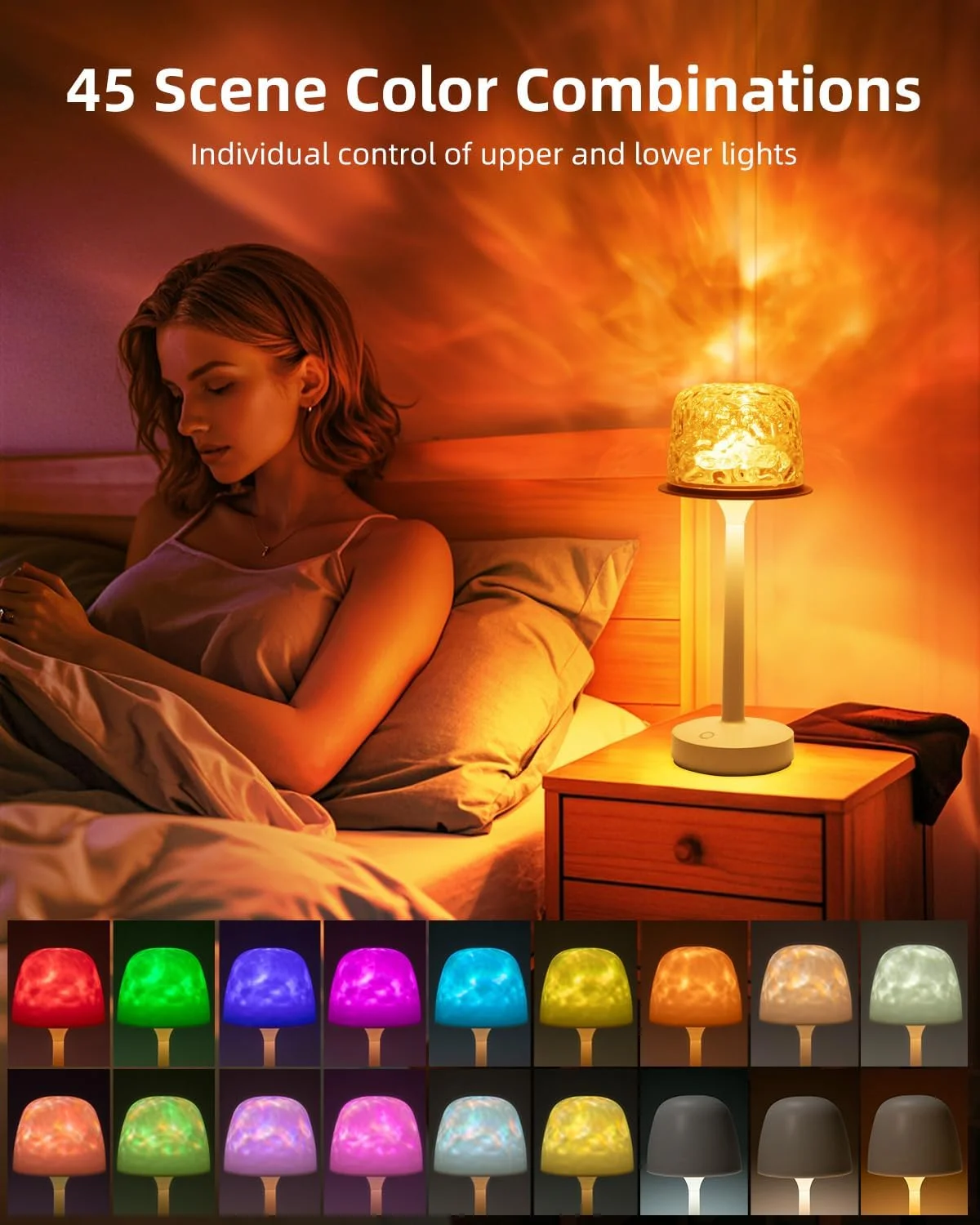 چراغ پروژکتور بی سیم موج اقیانوس، چراغ رومیزی تغییر رنگ RGB، چراغ خواب LED قابل حمل پروژکتور شفق قطبی با کنترل از راه دور برای اتاق خواب، اتاق نشیمن، مهمانی بازی، چراغ های ایجاد کننده فضا چراغ پروژکتور بی سیم موج اقیانوس، چراغ رومیزی تغییر رنگ RGB، چراغ خواب LED قابل حمل پروژکتور شفق قطبی با کنترل از راه دور برای اتاق خواب، اتاق نشیمن، مهمانی بازی، چراغ های ایجاد کننده فضا