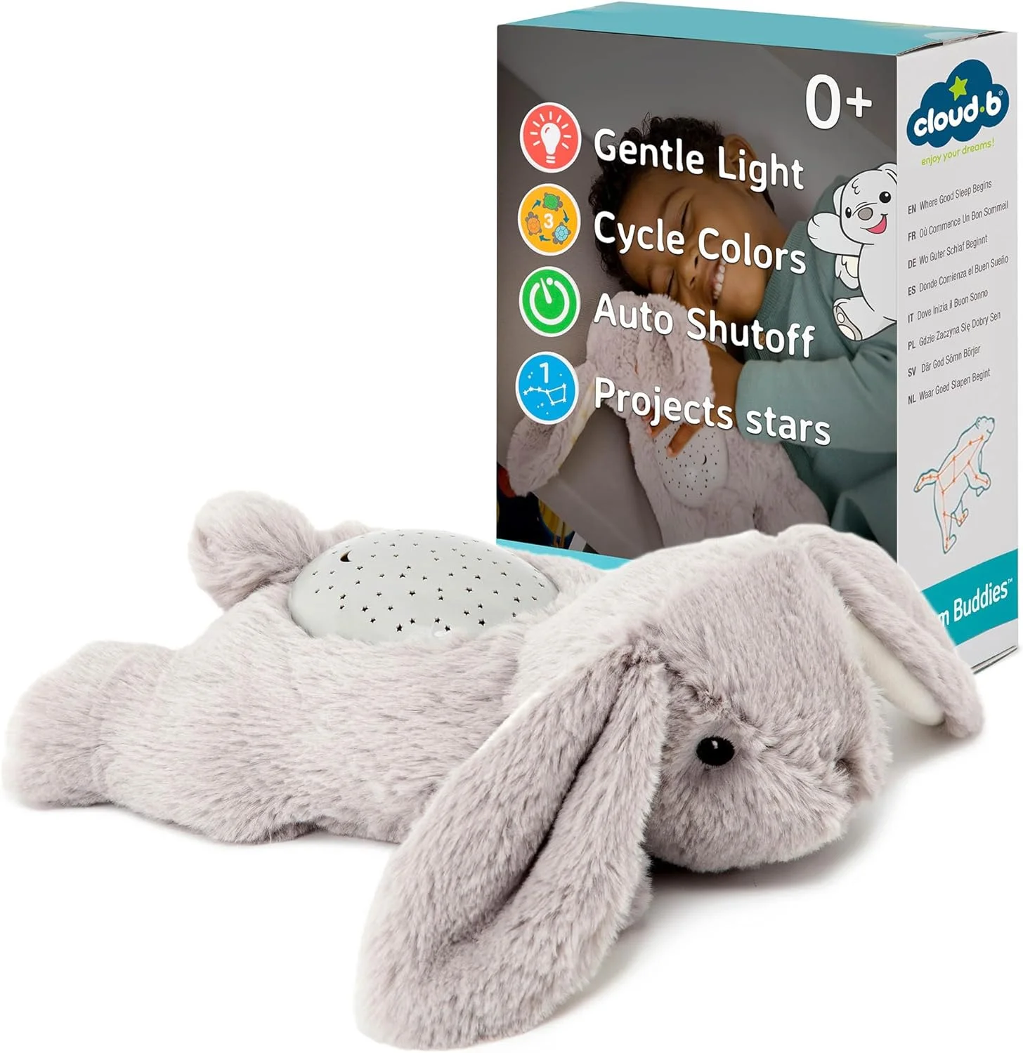 Cloud b Dream Buddies Benny the Bunny - چراغ خواب مینی آرامش بخش کودک که بچه ها عاشقش هستند | کمک خواب پروژکتور ستاره ای با چراغ های ملایم و خاموش شدن خودکار | اسباب بازی های ضروری نوزاد Cloud b Dream Buddies Benny the Bunny - چراغ خواب مینی آرامش بخش کودک که بچه ها عاشقش هستند | کمک خواب پروژکتور ستاره ای با چراغ های ملایم و خاموش شدن خودکار | اسباب بازی های ضروری نوزاد