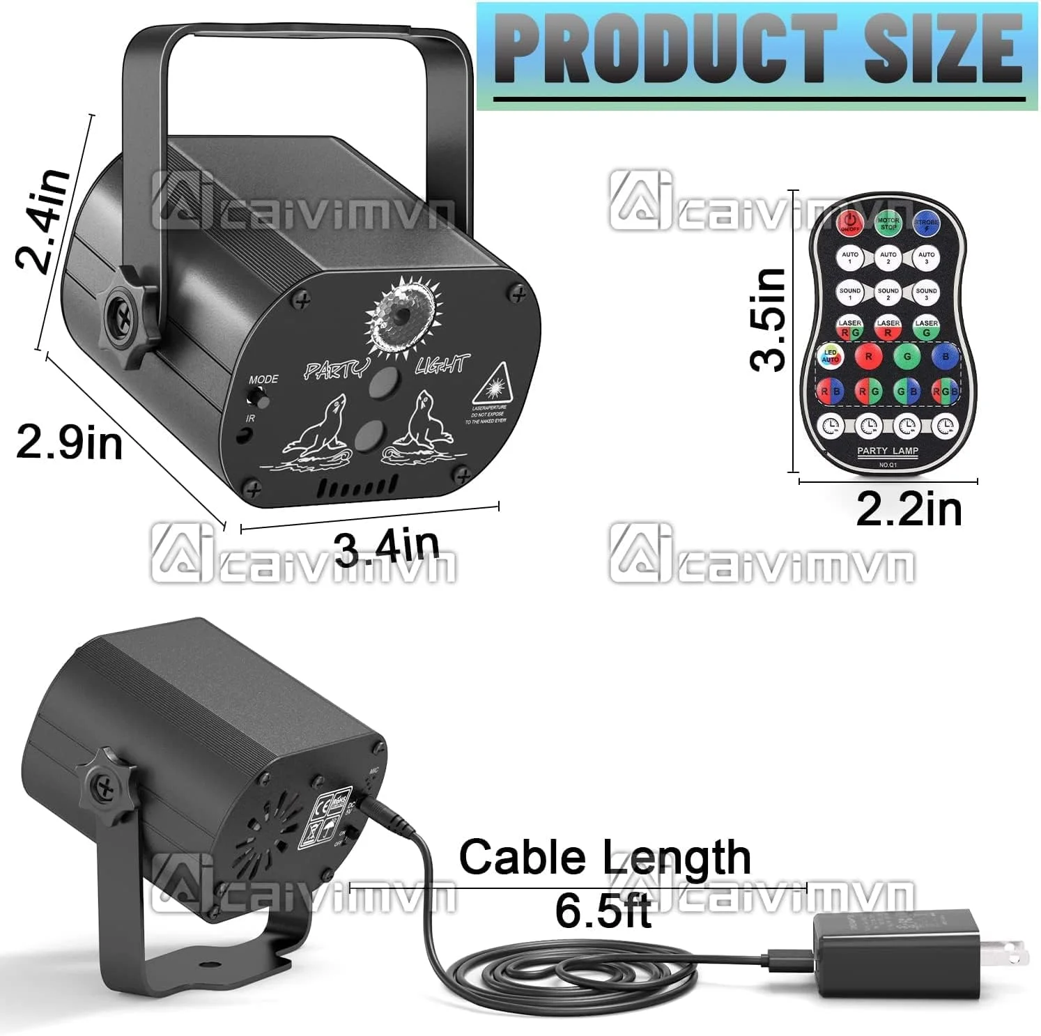 چراغ مهمانی، چراغ دیسکو، چراغ بارقهای caivimvn، چراغهای LED DJ فعال با صدا، الگوهای چندگانه با کنترل از راه دور برای مهمانیها، نمایش خانگی، بار، باشگاه، تولد، DJ، میخانه، کارائوکه، کریسمس، تعطیلات چراغ مهمانی، چراغ دیسکو، چراغ بارقهای caivimvn، چراغهای LED DJ فعال با صدا، الگوهای چندگانه با کنترل از راه دور برای مهمانیها، نمایش خانگی، بار، باشگاه، تولد، DJ، میخانه، کارائوکه، کریسمس، تعطیلات