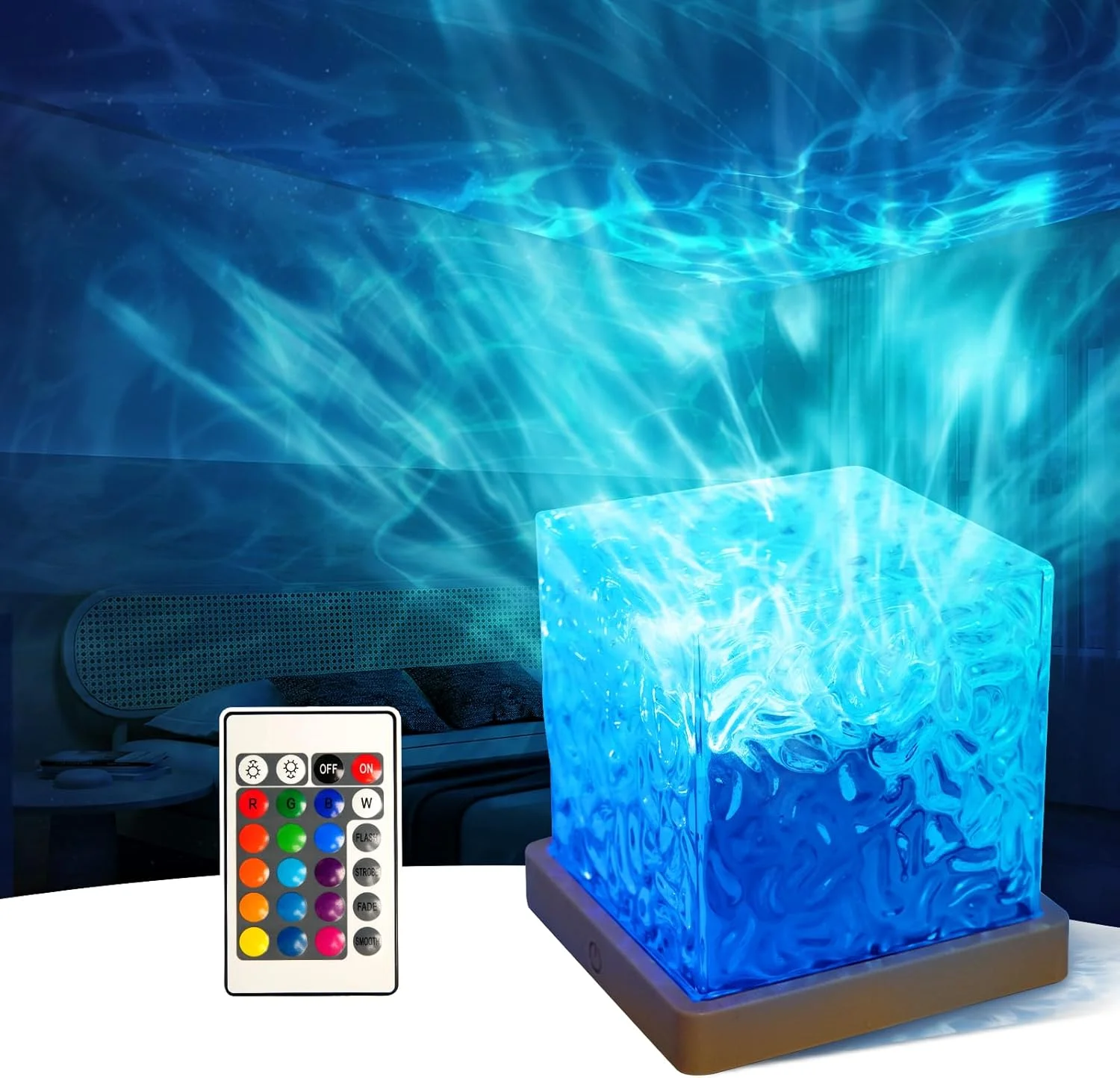 چراغ خواب ال ای دی طرح موج اقیانوس BrightArk، نور کهکشانی با 16 رنگ و 4 حالت نورپردازی به همراه کنترل از راه دور، چراغ حسی RGB با قابلیت تنظیم نور، پروژکتور نور ستاره ای برای اتاق خواب، دکوراسیون مهمانی کودکان چراغ خواب ال ای دی طرح موج اقیانوس BrightArk، نور کهکشانی با 16 رنگ و 4 حالت نورپردازی به همراه کنترل از راه دور، چراغ حسی RGB با قابلیت تنظیم نور، پروژکتور نور ستاره ای برای اتاق خواب، دکوراسیون مهمانی کودکان