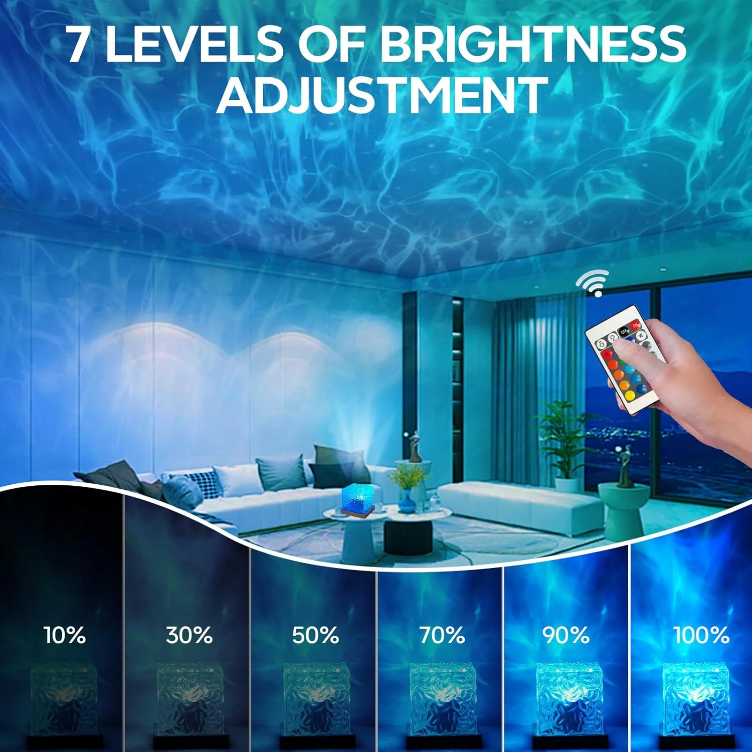 چراغ خواب ال ای دی طرح موج اقیانوس BrightArk، نور کهکشانی با 16 رنگ و 4 حالت نورپردازی به همراه کنترل از راه دور، چراغ حسی RGB با قابلیت تنظیم نور، پروژکتور نور ستاره ای برای اتاق خواب، دکوراسیون مهمانی کودکان چراغ خواب ال ای دی طرح موج اقیانوس BrightArk، نور کهکشانی با 16 رنگ و 4 حالت نورپردازی به همراه کنترل از راه دور، چراغ حسی RGB با قابلیت تنظیم نور، پروژکتور نور ستاره ای برای اتاق خواب، دکوراسیون مهمانی کودکان