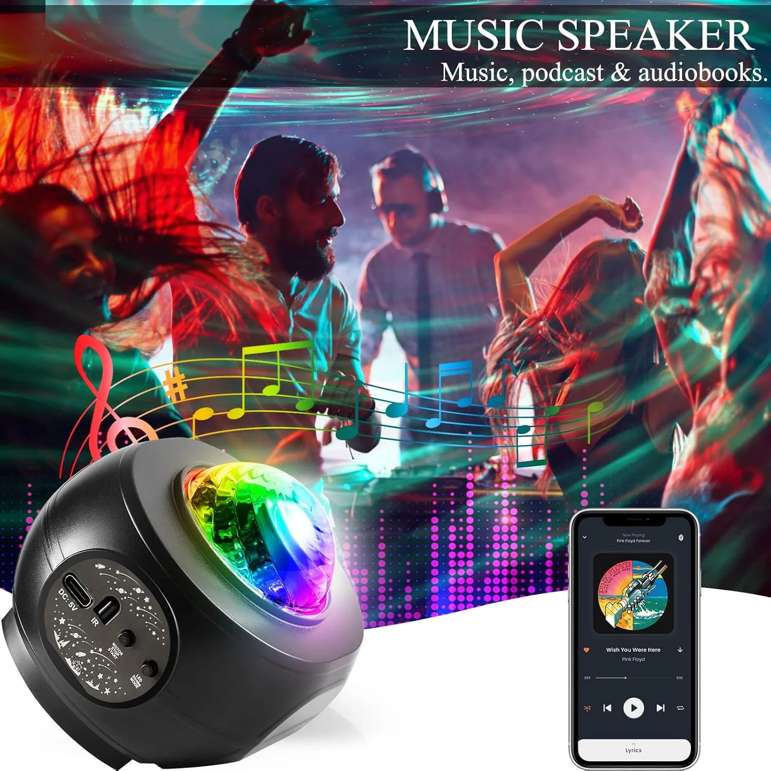 چراغ دیسکو، چراغ های شب، چراغ های دیسکو برای جشن تولد، هدایای تولد برای همه، چراغ های مهمانی توپ دیسکو پروژکتور ستاره کهکشانی برای اتاق، اتاق خواب، اتاق نشیمن، سال نو، چراغ کریسمس