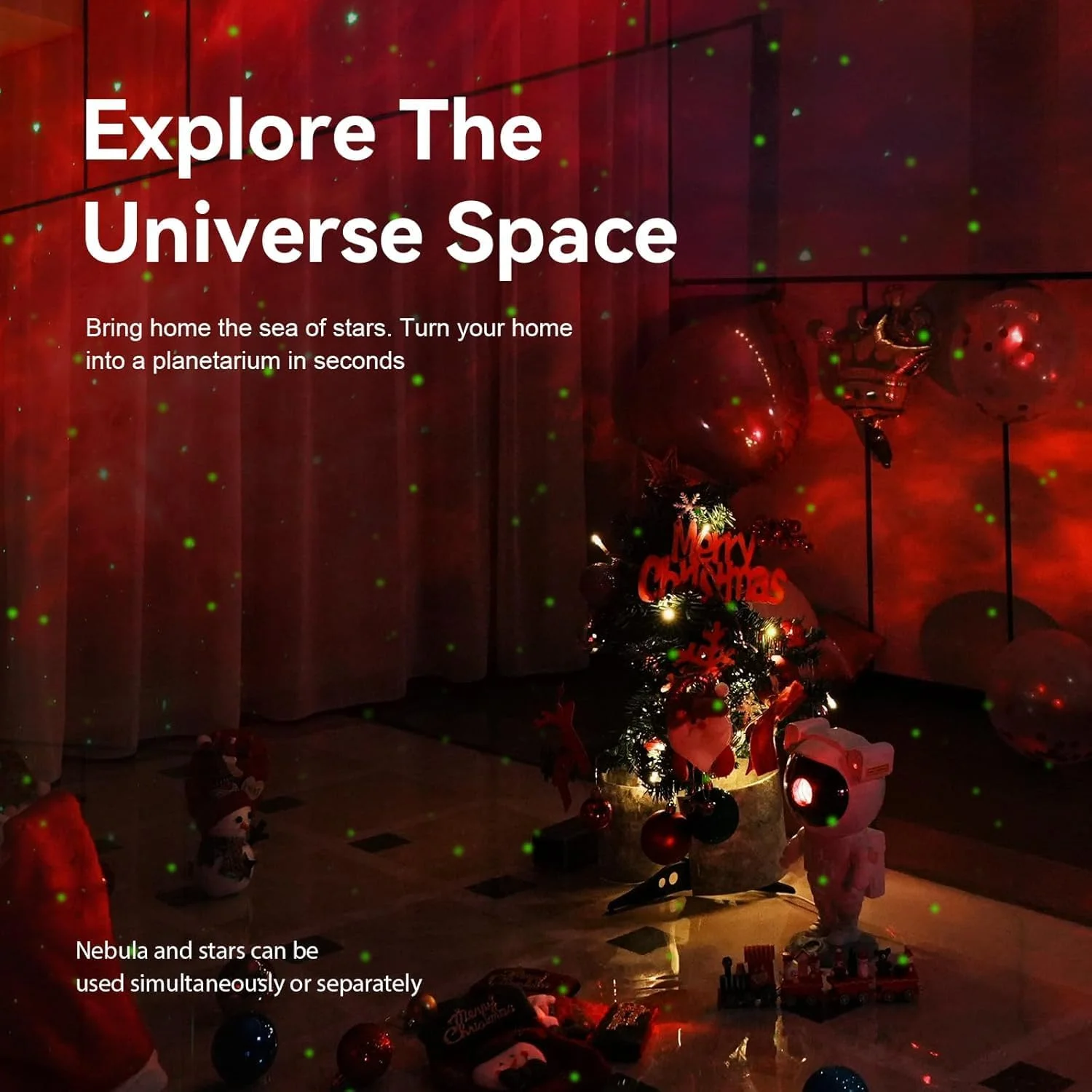 چراغ خواب پروژکتور ستاره فضانورد AWH - لامپ سحابی LED با چرخش 360 درجه، کنترل از راه دور و تایمر، نور کهکشانی سرگرم کننده برای اتاق خواب کودکان، اتاق نوزاد و دکوراسیون منزل چراغ خواب پروژکتور ستاره فضانورد AWH - لامپ سحابی LED با چرخش 360 درجه، کنترل از راه دور و تایمر، نور کهکشانی سرگرم کننده برای اتاق خواب کودکان، اتاق نوزاد و دکوراسیون منزل